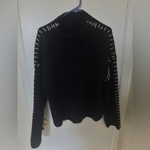 Black and white stitch sweater. Size medium.